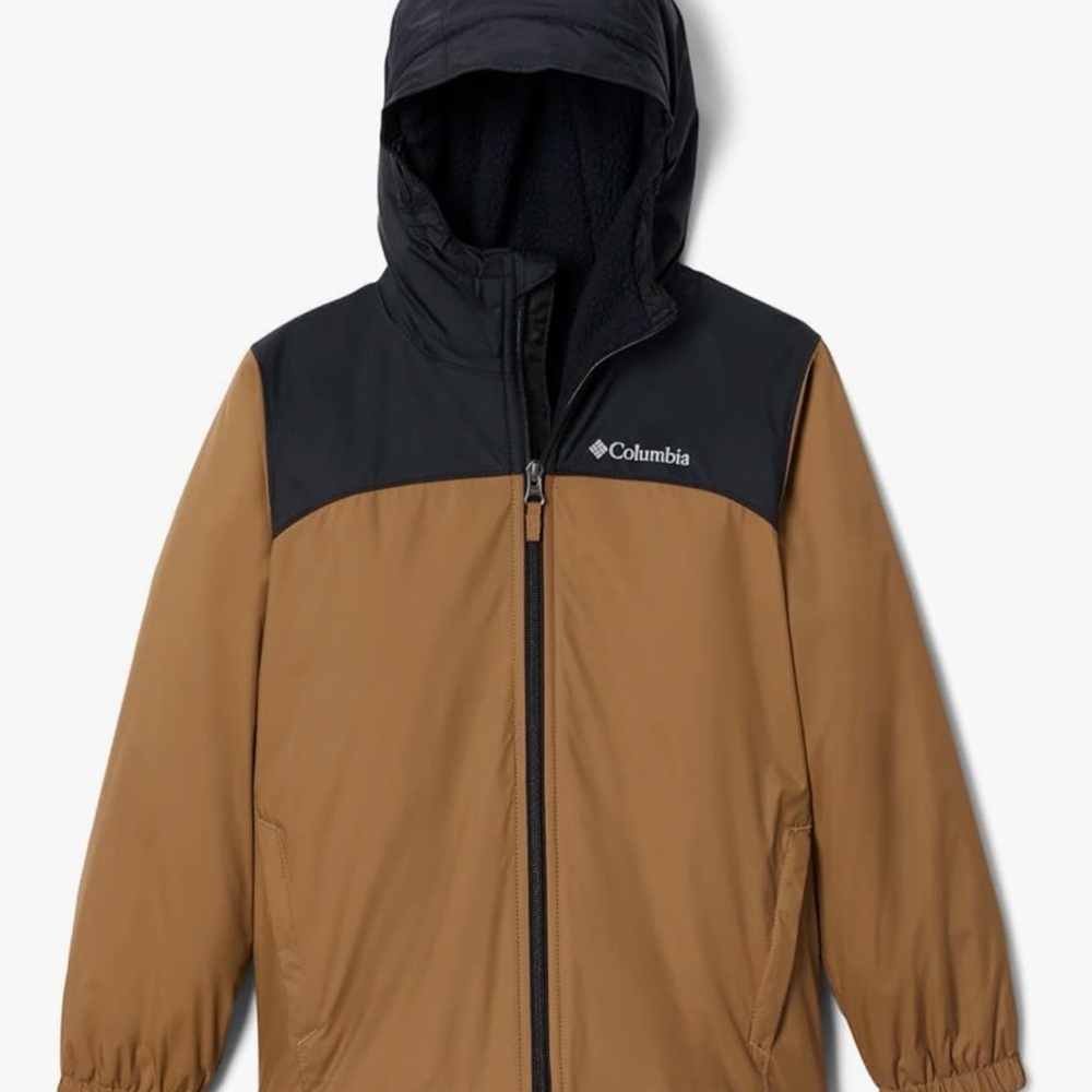 Columbia Tan and Black Water-Resistant Jacket